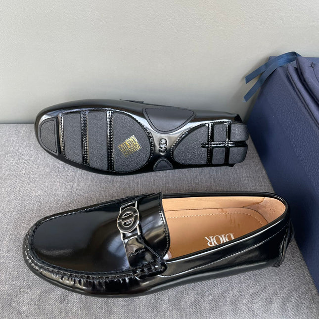 CD JUAL ICON BUCKLE LOAFER BLACK POLISHED CALFSKIN
