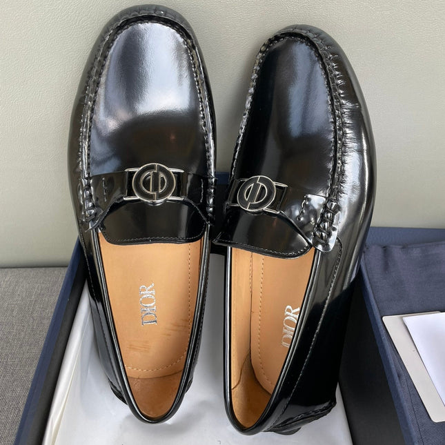 CD JUAL ICON BUCKLE LOAFER BLACK POLISHED CALFSKIN