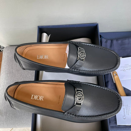 CD JUAL ICON BUCKLE LOAFER BLACK CALFSKIN