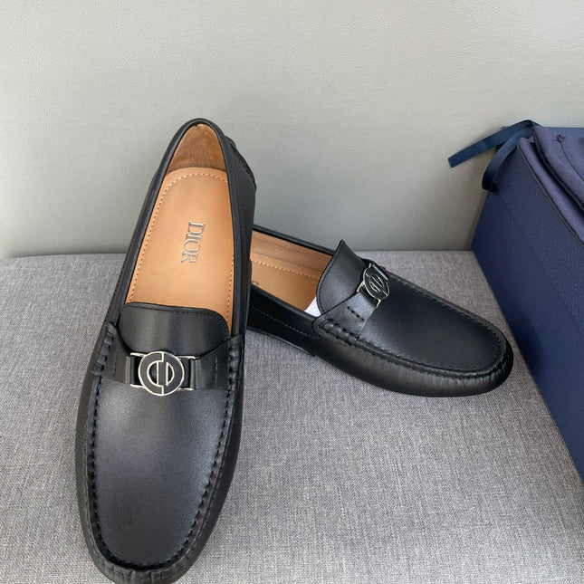 CD JUAL ICON BUCKLE LOAFER BLACK CALFSKIN