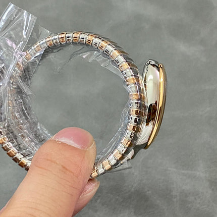 SERPENTI TUBOGAS QUARTZ ROSE GOLD AND STEEL CASE BLACK DIAL