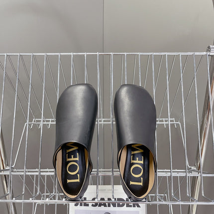 LW TOY SLIPPER BLACK CALFSKIN
