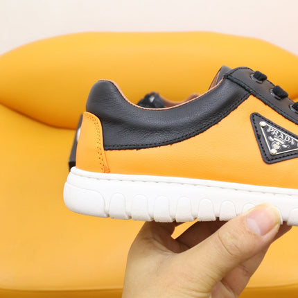 PRA SNEAKER IN BLACK MIX AMBER YELLOW SHEEPSKIN