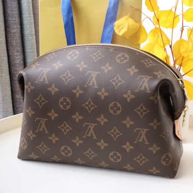 COSMETIC BAG 27 IN BROWN MONOGRAM COATED CANVAS
