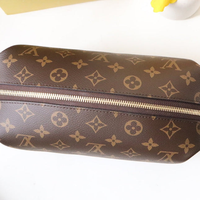 COSMETIC BAG 27 IN BROWN MONOGRAM COATED CANVAS