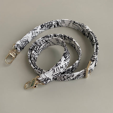 MEDIUM D-JOY 26 BAG IN BLACK WHITE CALFSKIN