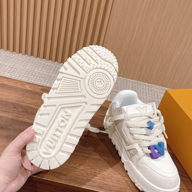 LV Trainer Maxi Sneaker White Calfskin