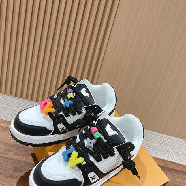 LV Trainer Maxi Sneaker White Mix Black Calfskin