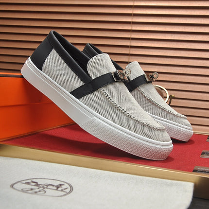 HM GAME SLIP-ON SNEAKER BLACK PLUM DENIM