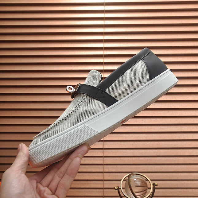 HM GAME SLIP-ON SNEAKER BLACK PLUM DENIM