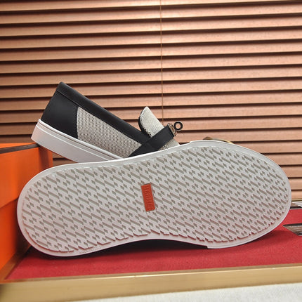 HM GAME SLIP-ON SNEAKER BLACK PLUM DENIM