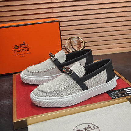 HM GAME SLIP-ON SNEAKER BLACK PLUM DENIM