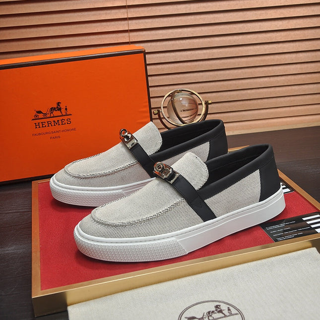 HM GAME SLIP-ON SNEAKER BLACK PLUM DENIM