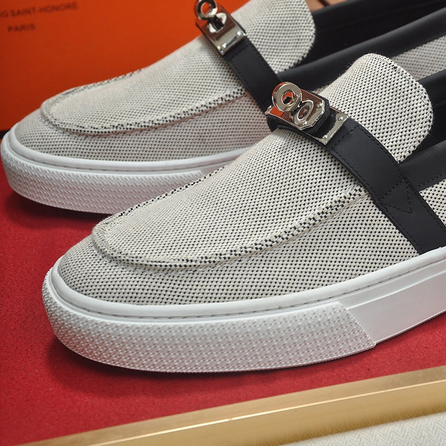 HM GAME SLIP-ON SNEAKER BLACK PLUM DENIM