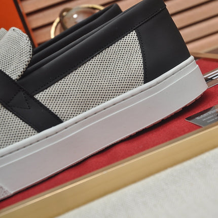 HM GAME SLIP-ON SNEAKER BLACK PLUM DENIM