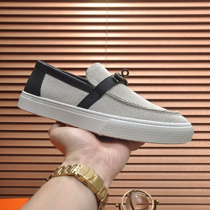 HM GAME SLIP-ON SNEAKER BLACK PLUM DENIM