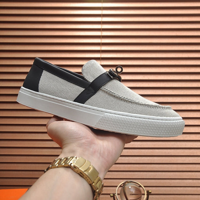 HM GAME SLIP-ON SNEAKER BLACK PLUM DENIM