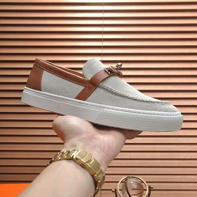 HM GAME SLIP-ON SNEAKER BLACK PLUM AND RUSSET DENIM