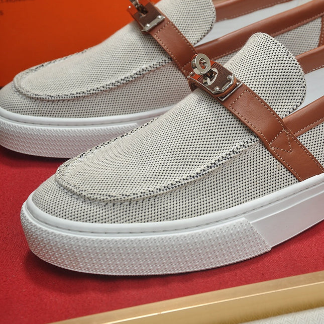 HM GAME SLIP-ON SNEAKER BLACK PLUM AND RUSSET DENIM