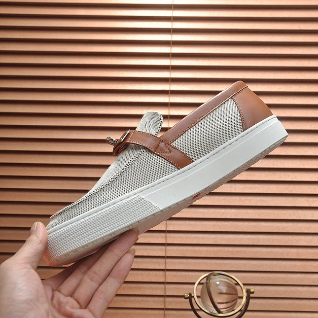 HM GAME SLIP-ON SNEAKER BLACK PLUM AND RUSSET DENIM