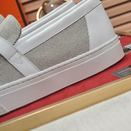 HM GAME SLIP-ON SNEAKER BLACK PLUM AND WHITE DENIM