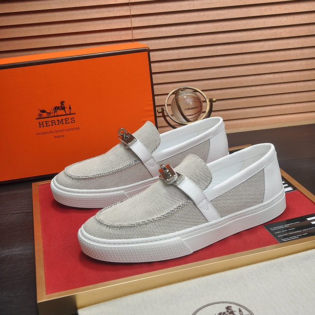 HM GAME SLIP-ON SNEAKER BLACK PLUM AND WHITE DENIM