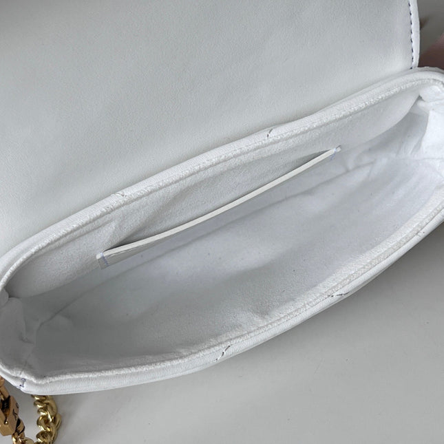 LV 25S WAVE MULTI POCHETTE 19 IN WHITE CALFSKIN GOLD HARDWARE