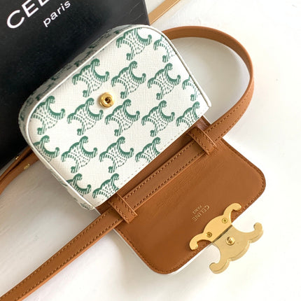 TRIPHOME 11 GREEN WHITE COWHIDE LEATHER