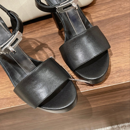 GLAM SANDAL 110 BLACK LAMBSKIN