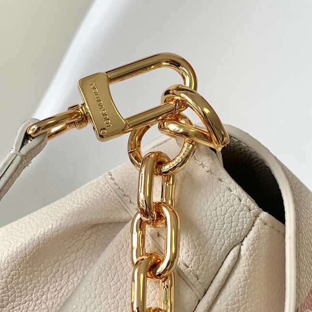 FAVORITE BAG 24 IN BEIGE MIX PINK MONOGRAM SOFT GRAINED COWHIDE