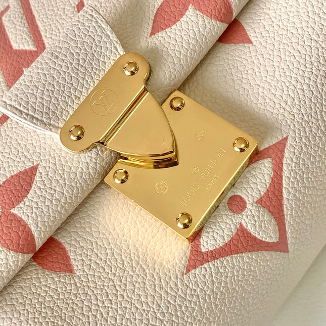 FAVORITE BAG 24 IN BEIGE MIX PINK MONOGRAM SOFT GRAINED COWHIDE