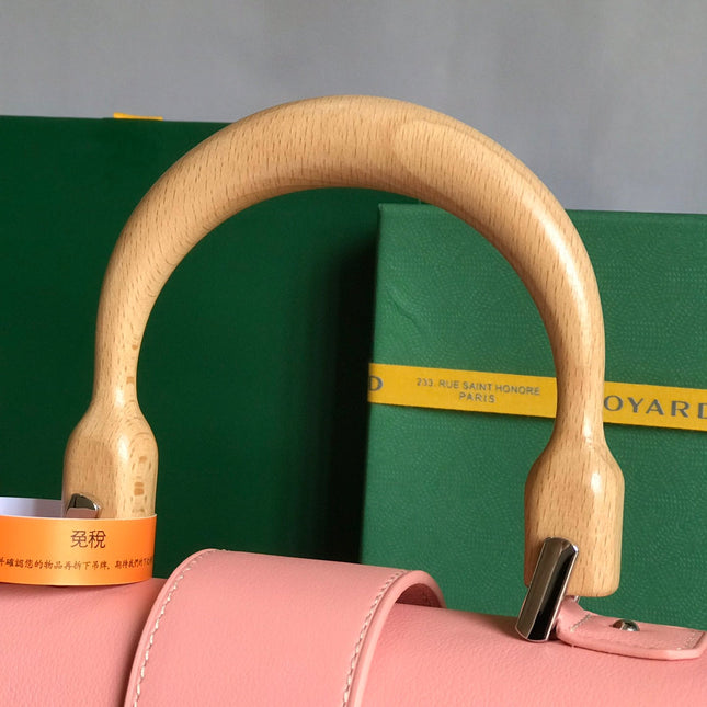 SAÏGON PM BAG 28 IN BABY PINK GOYARDINE CANVAS AND CALFSKIN