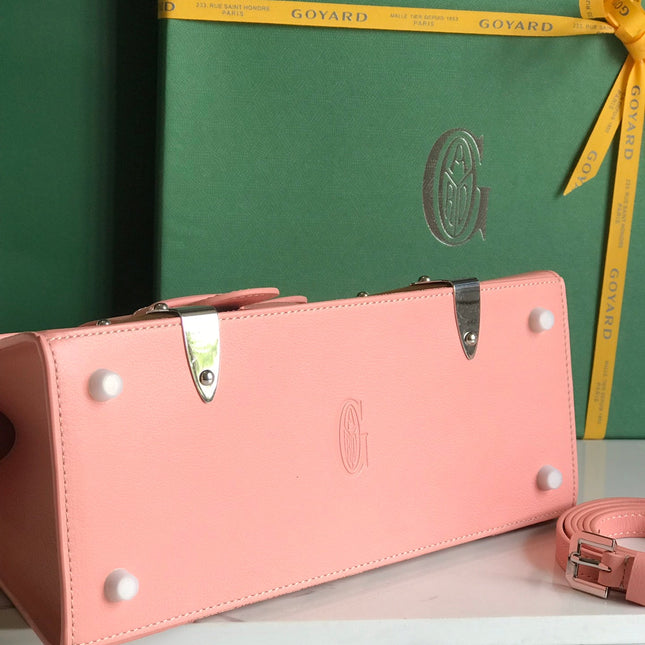 SAÏGON PM BAG 28 IN BABY PINK GOYARDINE CANVAS AND CALFSKIN