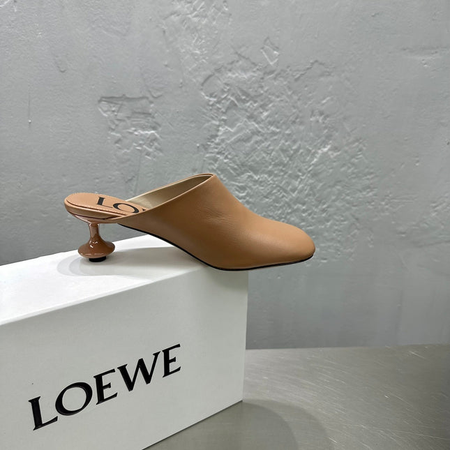 LW TOY MULE 55 TAWNY CALFSKIN