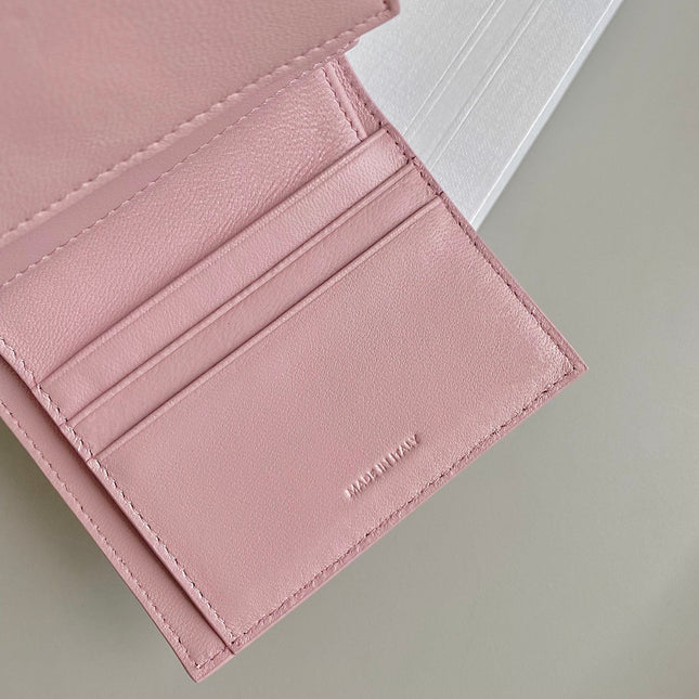 TRIPHOME 10 TRIFOLD WALLET CALFSKIN PINK PASTEL
