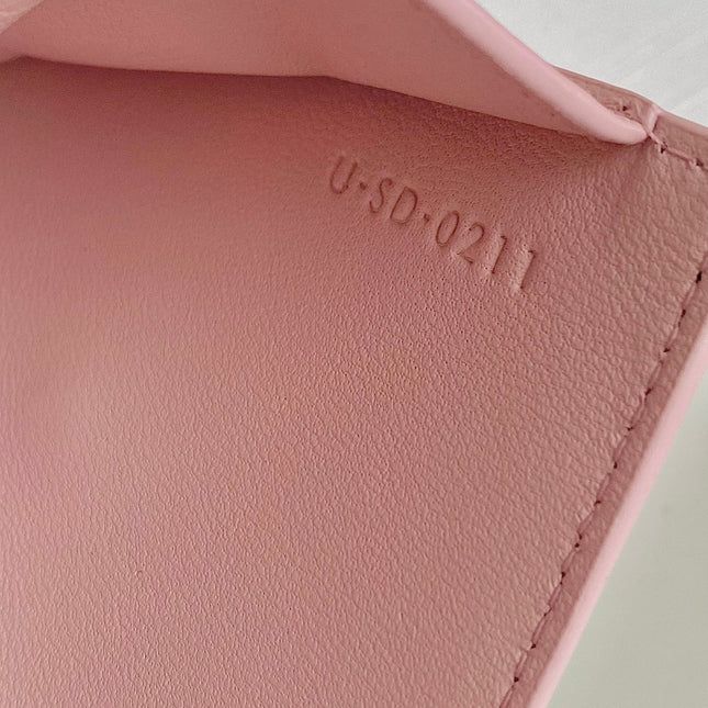 TRIPHOME 10 TRIFOLD WALLET CALFSKIN PINK PASTEL