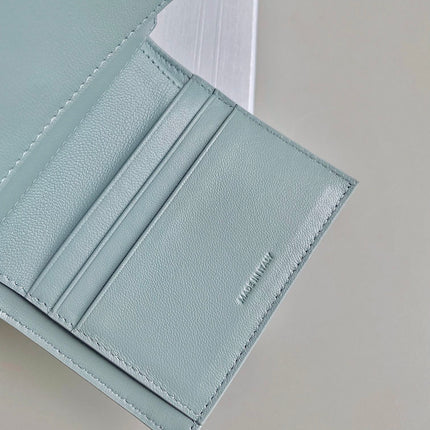 TRIPHOME 10 TRIFOLD WALLET CALFSKIN BLUE PASTEL
