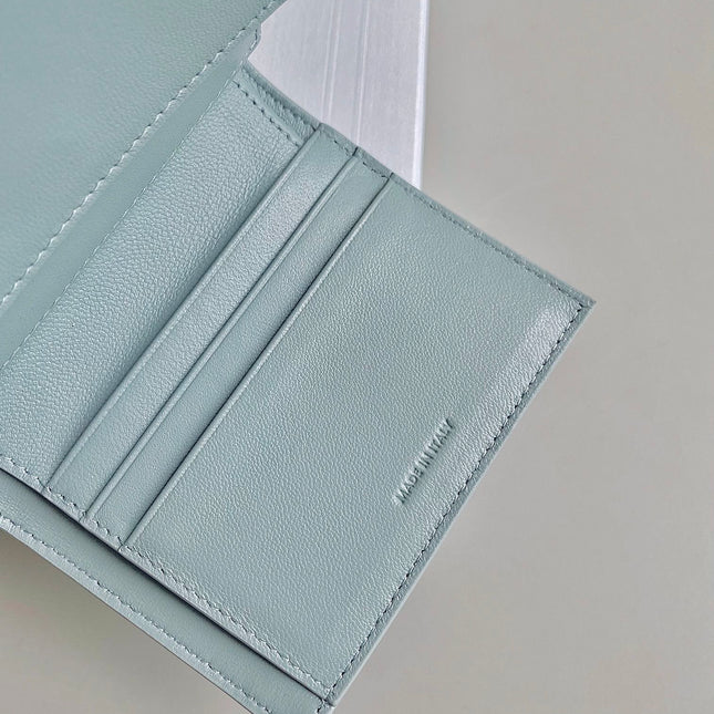 TRIPHOME 10 TRIFOLD WALLET CALFSKIN BLUE PASTEL