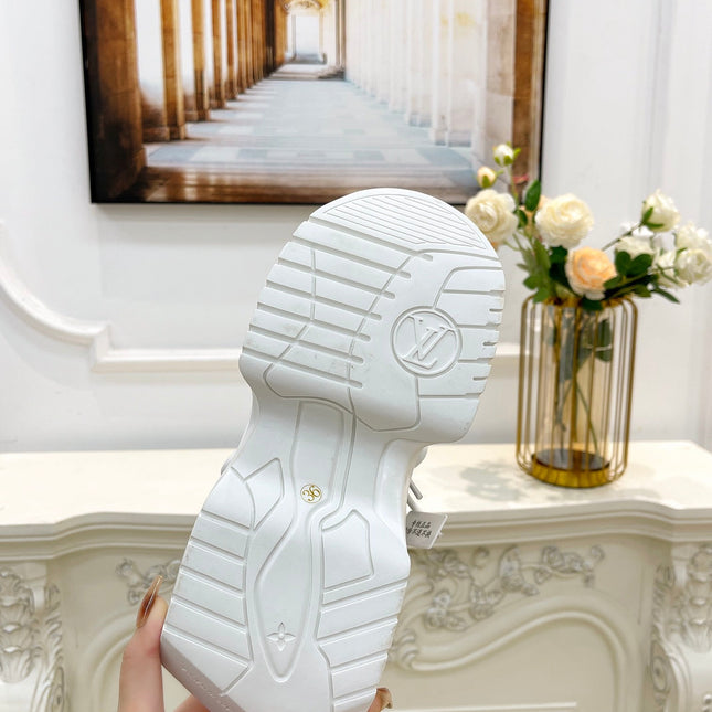 LV ARCHLIGHT 2.0 PLATFORM SNEAKER IN WHITE MIX BLACK MIX OF MATERIALS