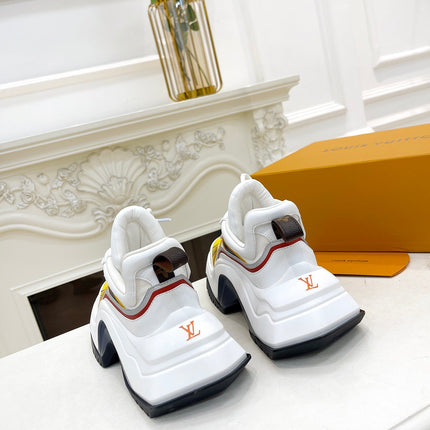 LV ARCHLIGHT 2.0 PLATFORM SNEAKER IN WHITE MIX YELLOW MIX OF MATERIALS