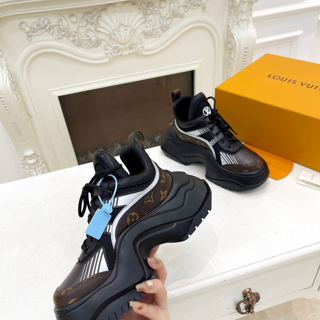 LV ARCHLIGHT 2.0 PLATFORM SNEAKER IN BLACK MIX OF MATERIALS