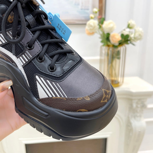 LV ARCHLIGHT 2.0 PLATFORM SNEAKER IN BLACK MIX OF MATERIALS