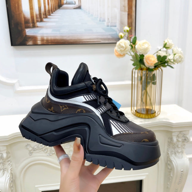 LV ARCHLIGHT 2.0 PLATFORM SNEAKER IN BLACK MIX OF MATERIALS