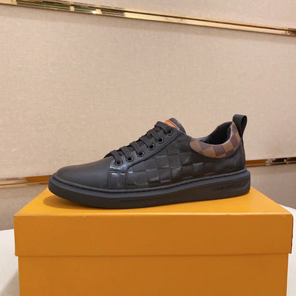 LV TRAINER SNEAKER BLACK DAMIER JACQUARD AND CALFSKIN