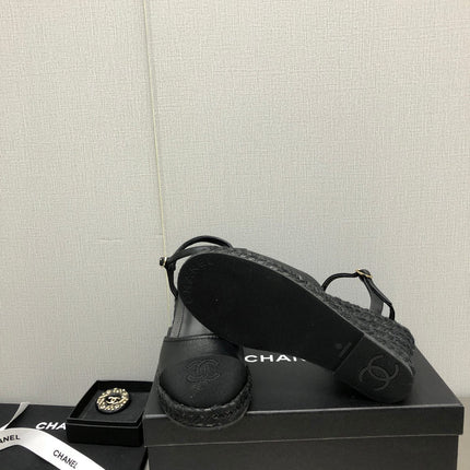 MARY JANE WEDGE BLACK LAMBSKIN