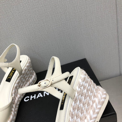 MARY JANE WEDGE WHITE LAMBSKIN