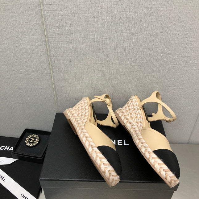 MARY JANE WEDGE BEIGE CREAM LAMBSKIN
