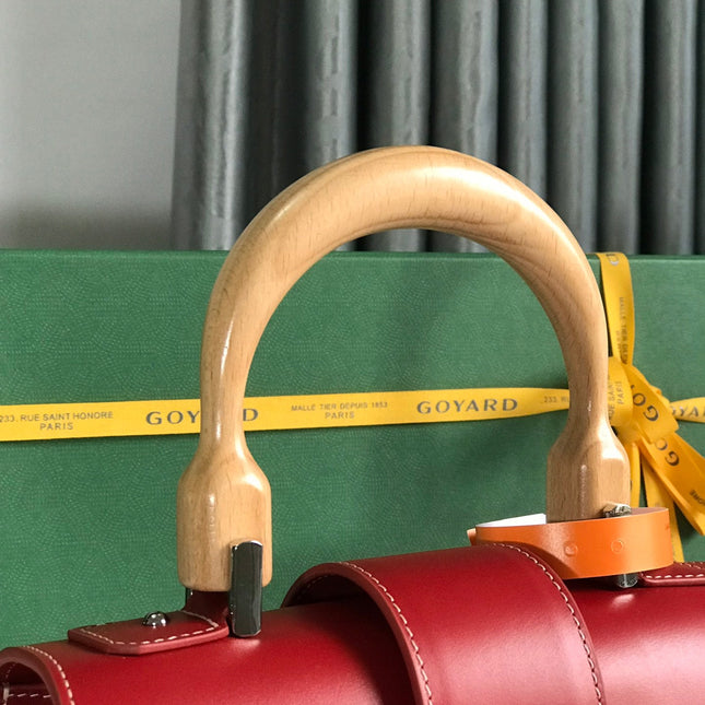 SAÏGON PM BAG 28 IN PERSIAN RED GOYARDINE CANVAS AND CALFSKIN
