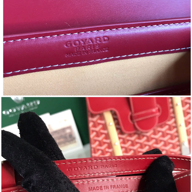 SAÏGON PM BAG 28 IN PERSIAN RED GOYARDINE CANVAS AND CALFSKIN