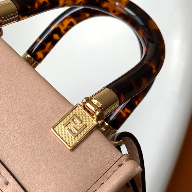 Fend Mini Sunshine Shopper Bag 18 Peach Leather